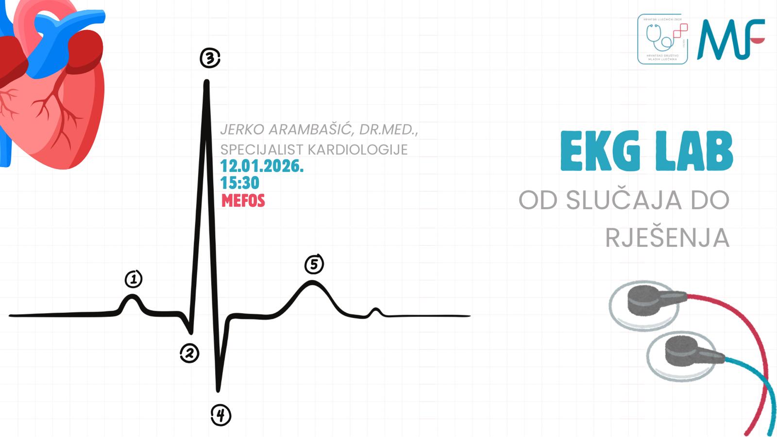 Predavanje za mlade liječnike i studente 4., 5. i 6. godine medicine “EKG Lab: od slučaja do rješenja”