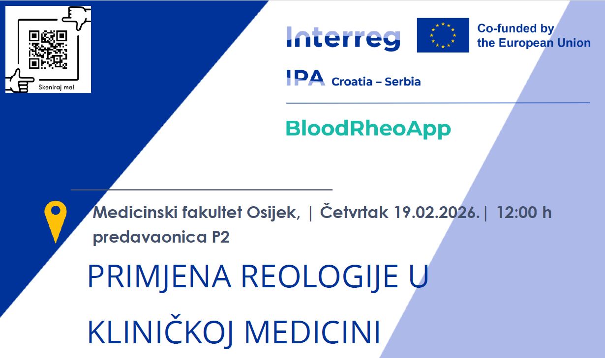 Poziv na predavanje: „Primjena reologije u kliničkoj medicini“