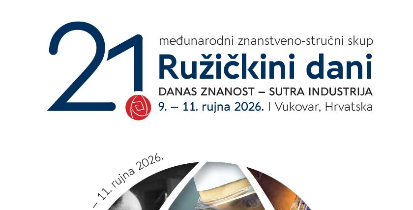 21. Ružičkini dani - „Danas znanost – sutra industrija“, 9. – 11. rujna 2026., Vukovar, Hrvatska